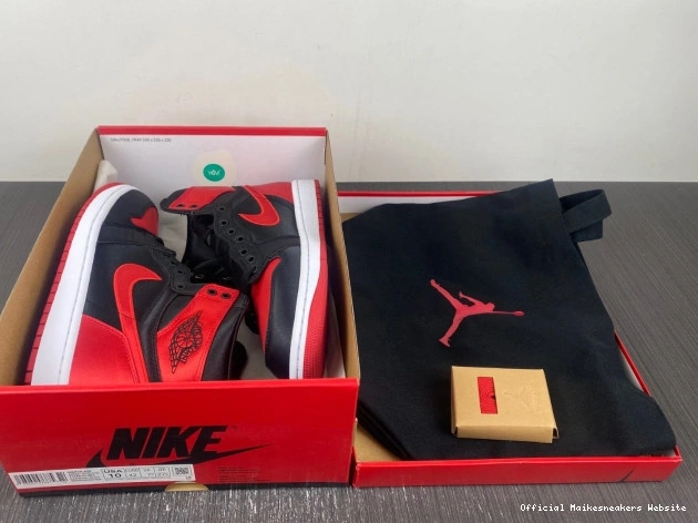 Official Maikesneakers FD4810-061 OG Satin WMNS Bred High Air Jordan 1 0716